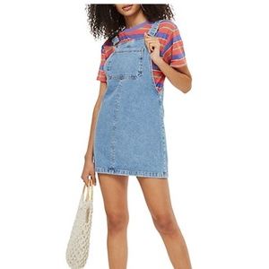 Topshop Demin Pinafore Dress